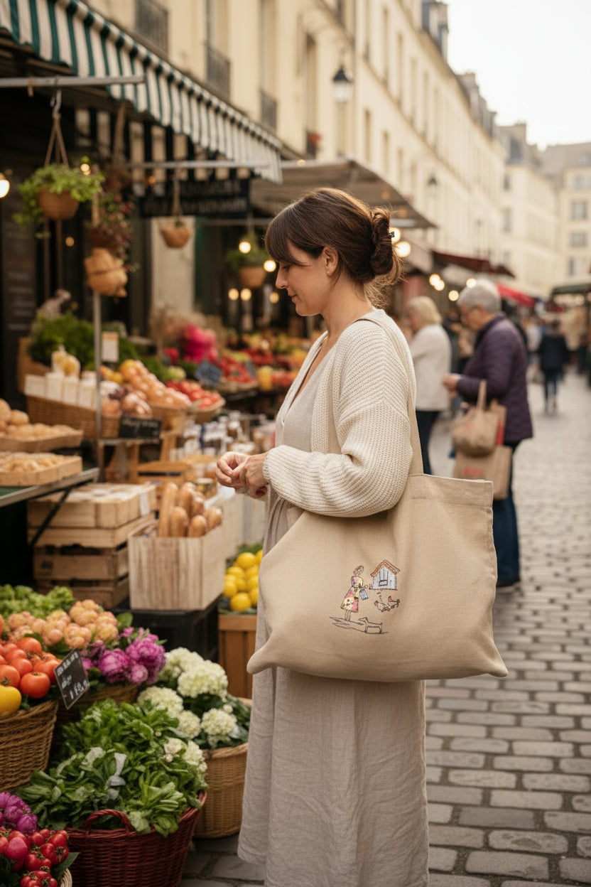 Sac Cabas appliqué Côté Couture Broderie