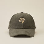 Casquette en velours trèfle Côté Couture Broderie
