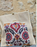 Sac tote – appliqué artisanal “Lady & Poulettes” Côté Couture Broderie