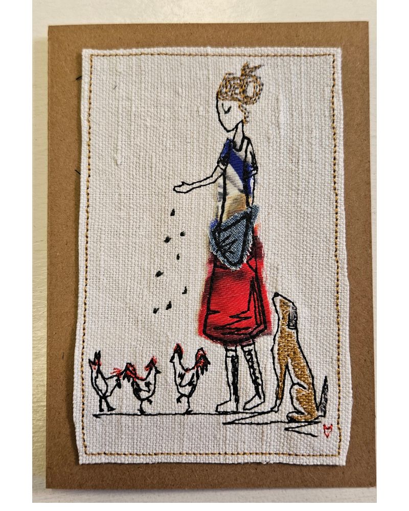 Carte artisanale Côté Couture Broderie