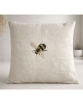 Coussin en chanvre ancien brodé Côté Couture Broderie