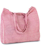 Sac cabas à rayures en juco personnalisé Côté Couture Broderie