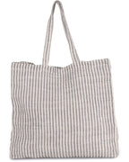 Sac cabas à rayures en juco personnalisé Côté Couture Broderie