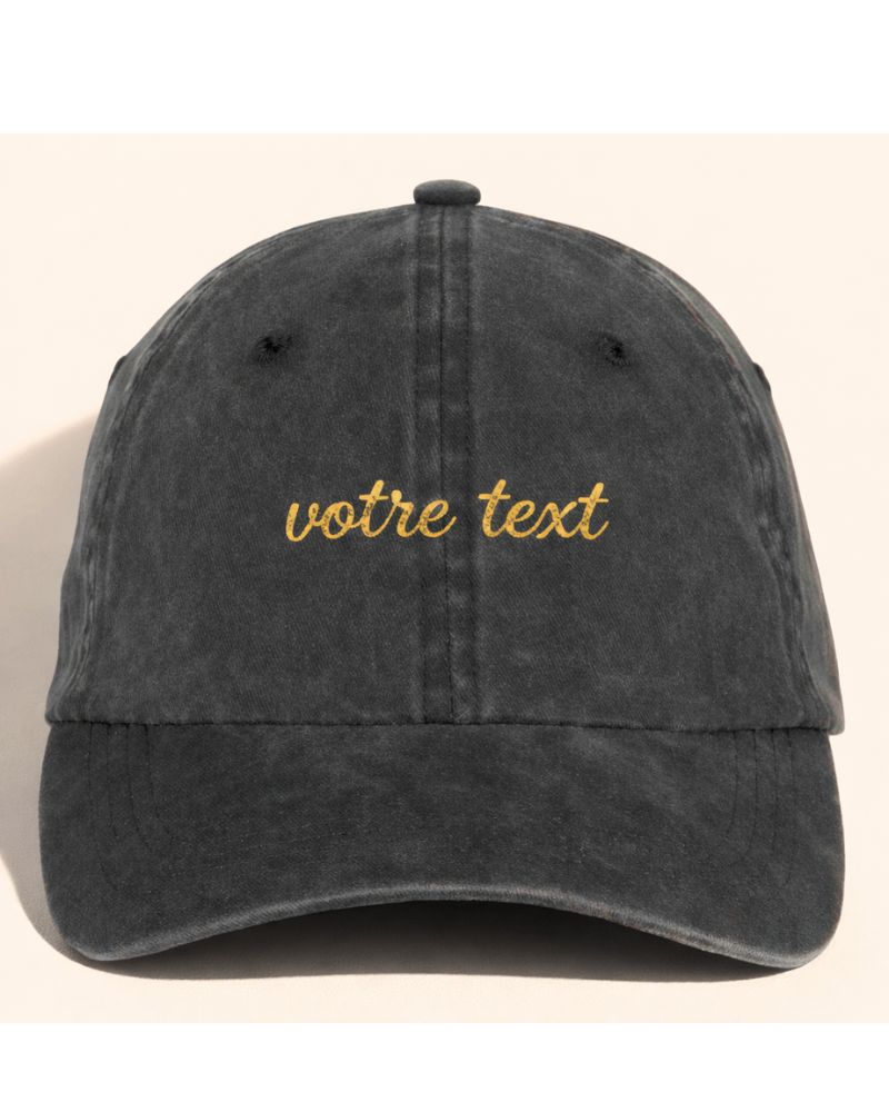 Casquette délavée personnalisée Côté Couture Broderie