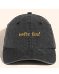 Casquette délavée personnalisée Côté Couture Broderie