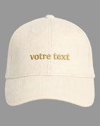 Casquette en velours personnalisée Côté Couture Broderie