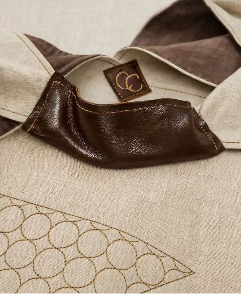 Sac Origami en Chanvre – Fait Main et Broderie Sashiko Côté Couture Broderie